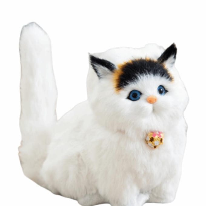 Pluizig Gesimuleerd Kat Pluche Speelgoed Creatieve Leuke Pluche Katten met Geluid Interactief Zacht Imitatie Kat Pluche Pop Paascadeaus