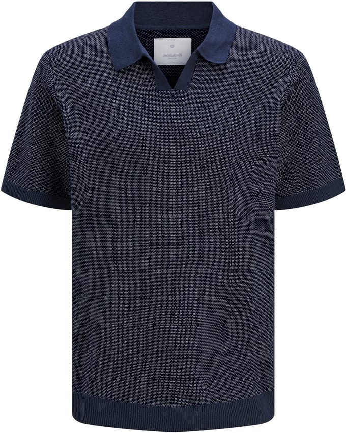 JACK&JONES - JWHCEASTON KNIT SPLIT NECK SS SN - Heren - Polo's