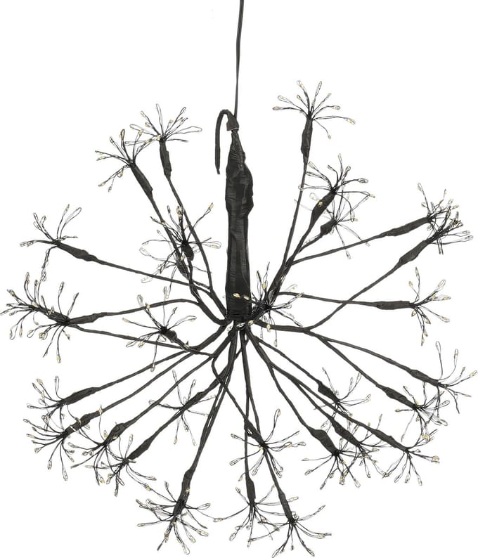 Luca Lighting Kerstverlichting Bal met Warm Witte LED Lampjes - Ø40 cm - Zwart