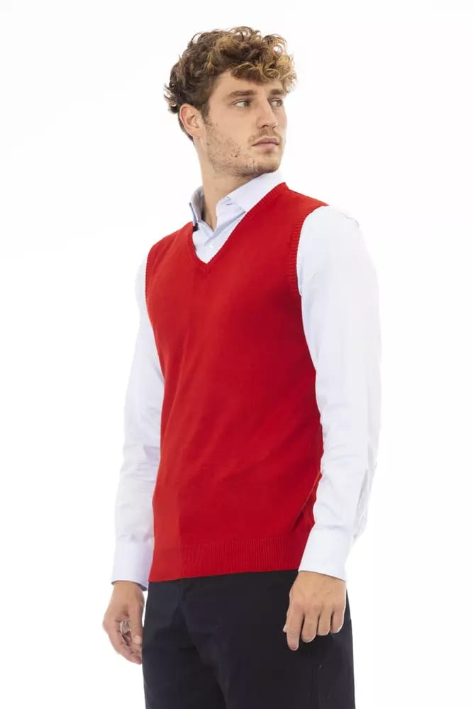 Rode V-hals Veste Al23582
