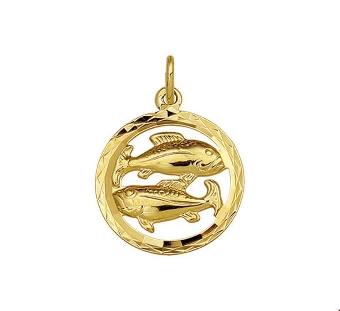 Hanger Sterrenbeeld Gediamanteerd 14K Geelgoud