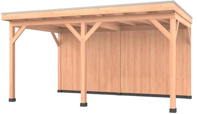 Douglas overkapping, 500 x 300, met achterwand, Westwood Comfort Plus