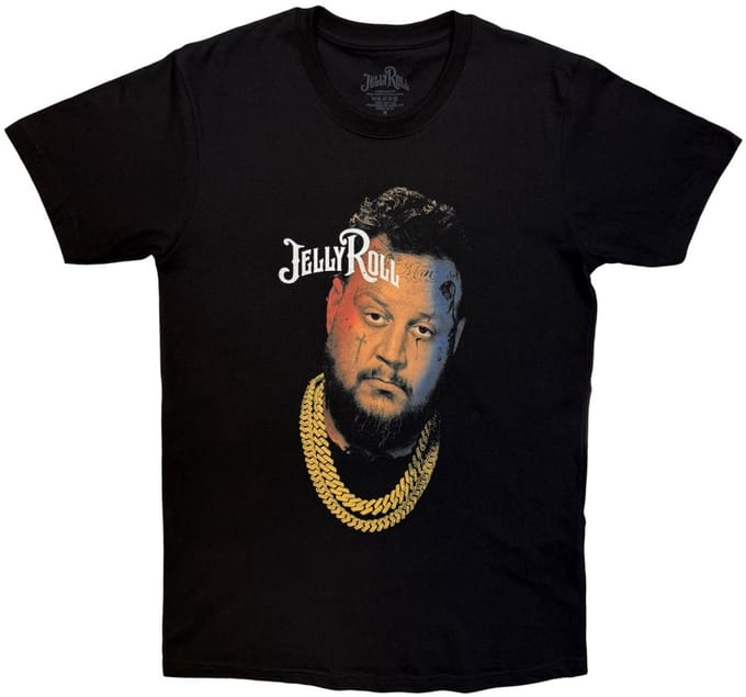 Jelly Roll - Gold Chain Photo Heren Tshirt - S - Zwart