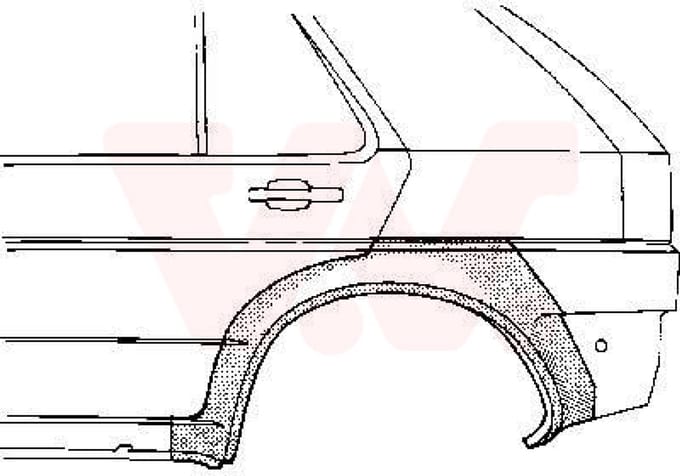Van Wezel - ACHTER SCHERM VOOR OPEL ASTRA F 1991-1998 ARC773464VWAN