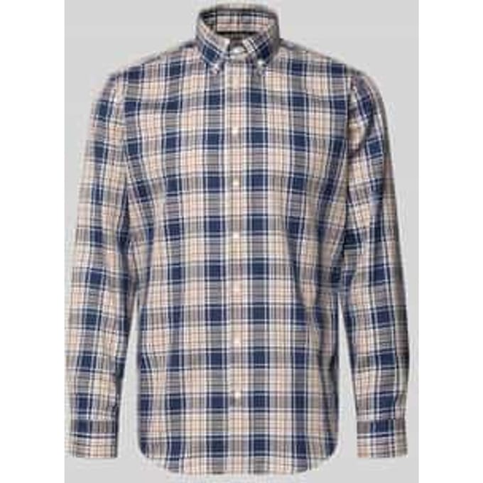 regular fit zakelijk hemd met button-downkraag