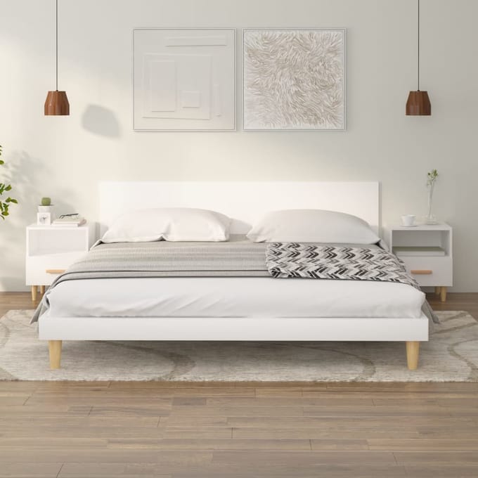 vidaXL - Nachtkastjes - 2 - st - 40x35x47 - cm - wit
