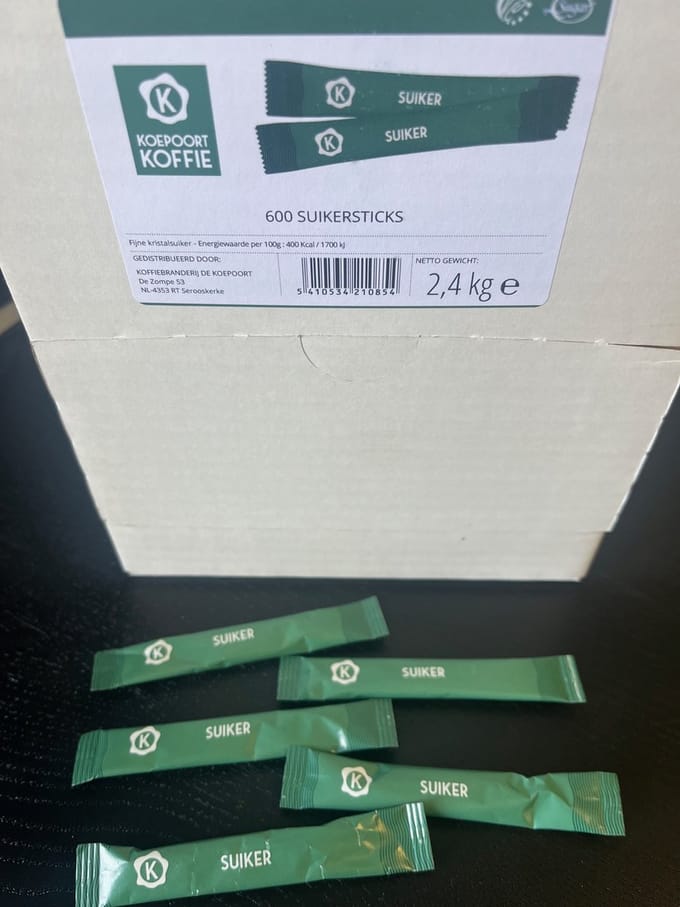 Suikersticks / suikerzakjes professional 600 st. a 4 gram - Koepoort Koffie