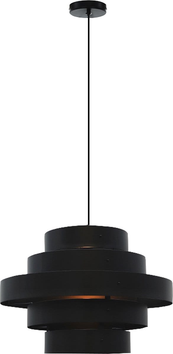 Olucia - JANA - Hanglamp - Zwart - Vorm: Rond