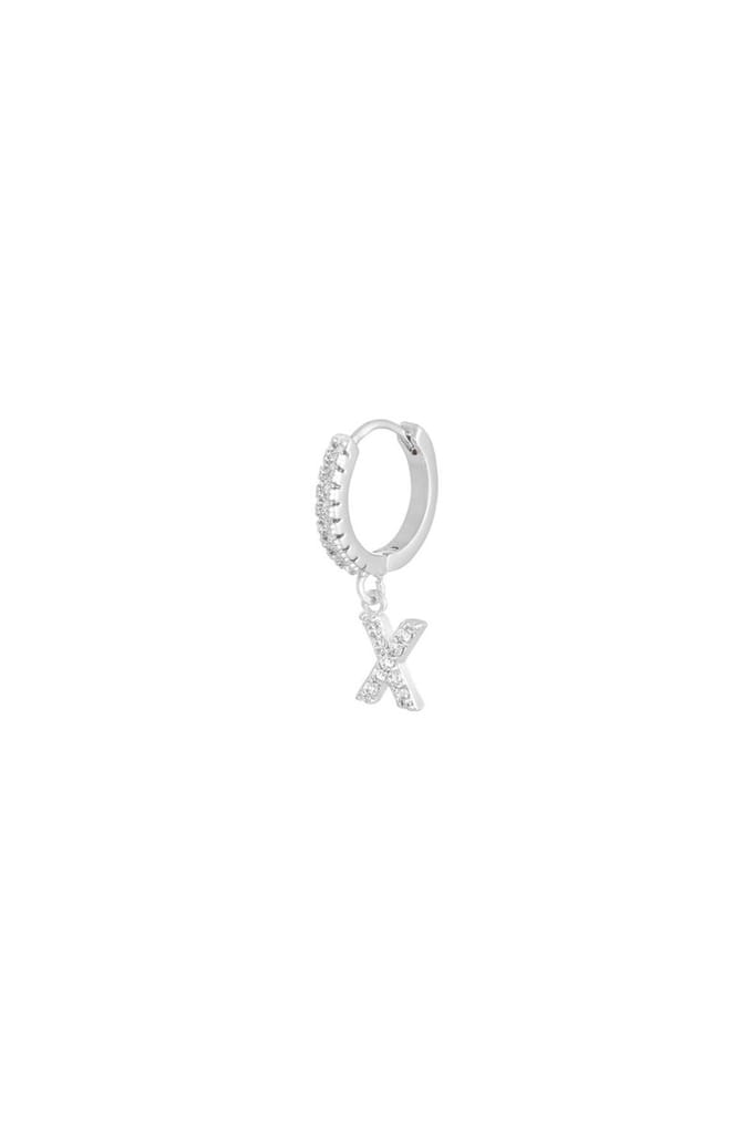 Oorbellen Letter X Zilver Copper