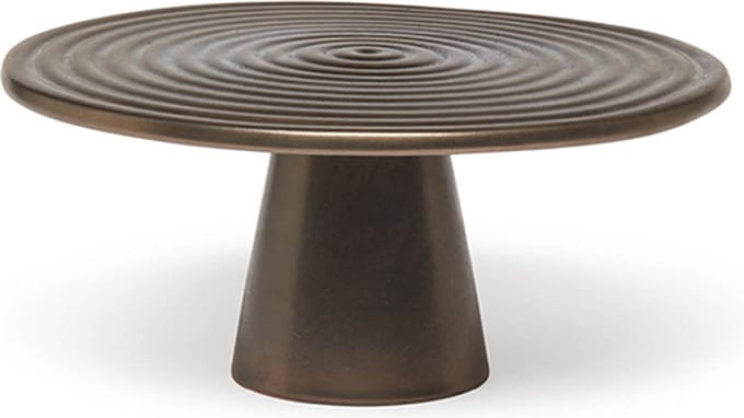 Dutchdeluxes - Keramiek - Hoogwaardig - Medium - Taartplateau - 25 cm diameter - Bronze