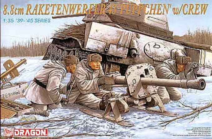 Dragon Modelbouwpakket Militaire voertuigen - 6097 8.8cm Raketenwerfer 43 Puppchen 43 w/Crew Plastic - 1:35 - Modelbouw