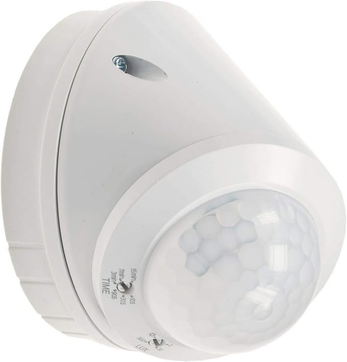 Bewegingsmelder voor Wand- en Plafondmontage - IP65, Infrarood, 360 Graden LED-Sensor, Instelbare Tijd