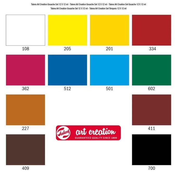 Gouache Talens Art Creation set à 12 kleuren