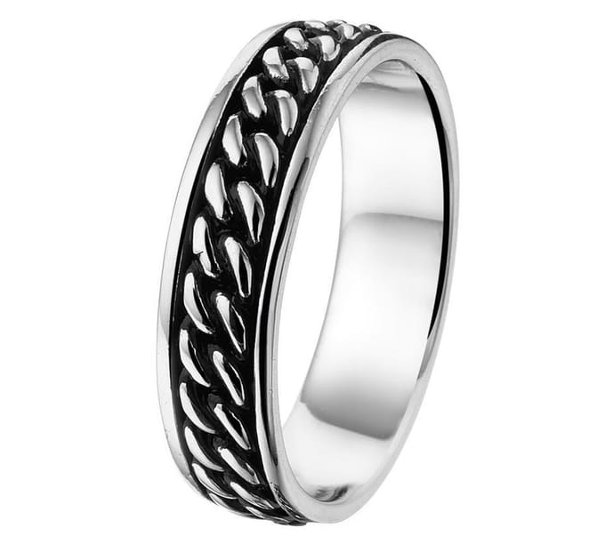 The Jewelry Collection For Men Ring Oxi - Zilver