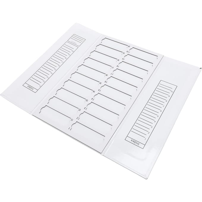 Plateau pour lames de microscope 20 places Carton Pliable Organisateur de stockage pour lames Emplacement 8x2,5cm white