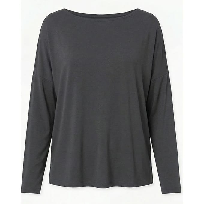 Viscose Oversize Longsleeve DONKERGRIJS