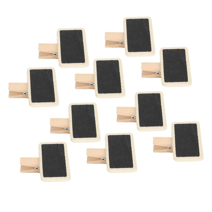 50 stuks Miniatuur Schoolbord Borden met Klem Herbruikbare Evenement Decoraties Houten Miniatuur Schoolbord beige