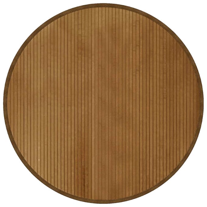 vidaXL - Vloerkleed - rond - 100 - cm - bamboe - bruin