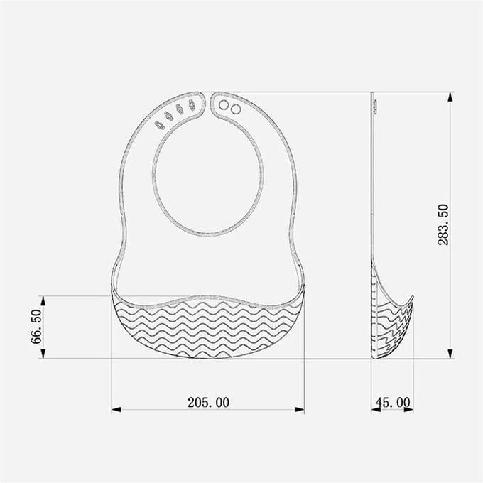 1 bavoir en silicone pour bébé, ultra léger, large épaule, étanche, réglable, design ondulé, accessoire pour bébé vert