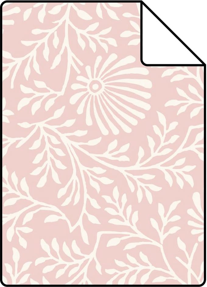 Proefstaal ESTAhome behang vintage bloemen roze - 26.5 x 21 cm - 132009-S
