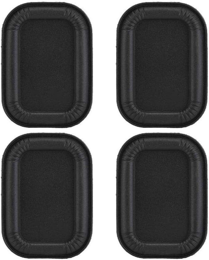 Dailygoods - Luidspreker trillingsplaat - 45 mm basluidspreker - Verbeterde basweergave - Zwart - Rubber trilplaat - Ideaal voor DIY projecten - 4 stu