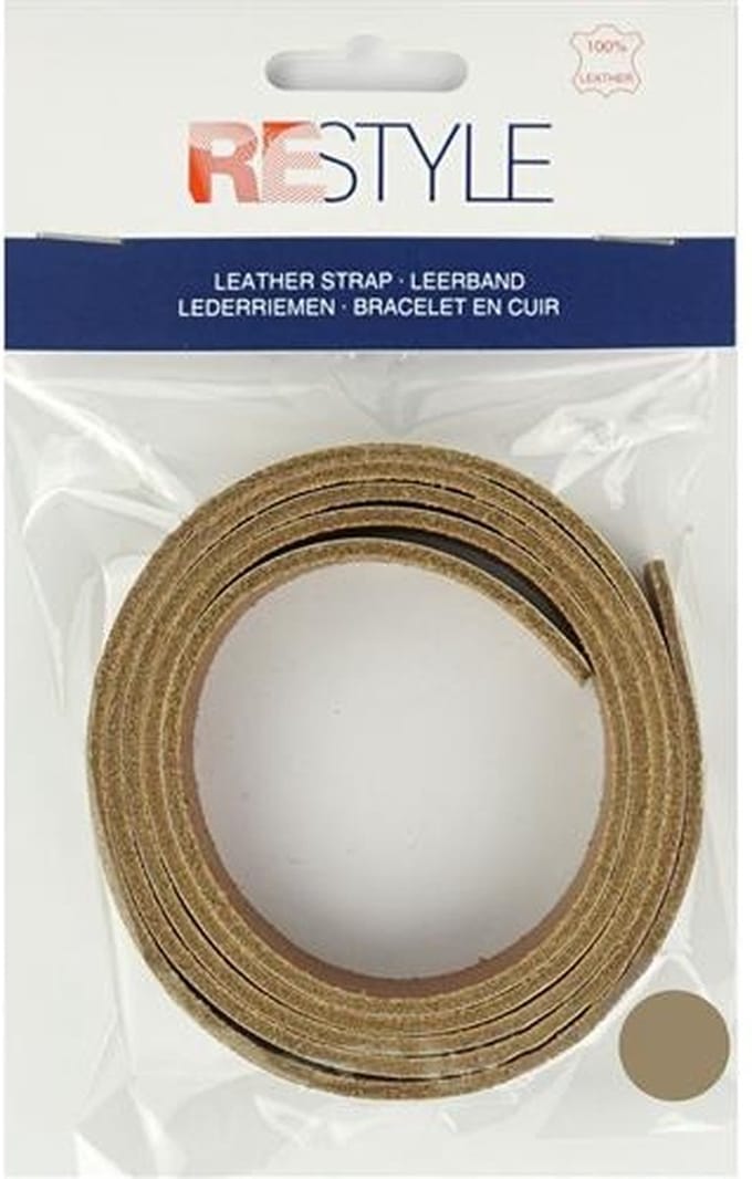 Restyle Leerband 120cm x 3cm 2,8mm dik lever