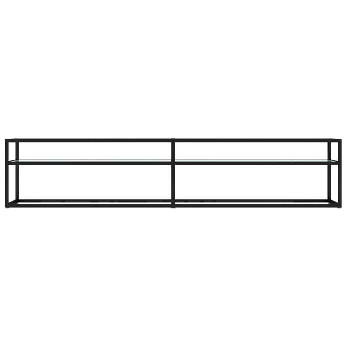 vidaXL - Tv-meubel - 200x40x40,5 - cm - gehard - glas - witmarmerkleurig