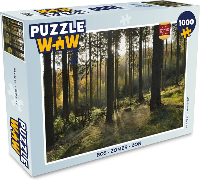 Puzzel Bos - Zomer - Zon - Legpuzzel - Puzzel 1000 stukjes volwassenen