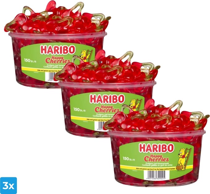Haribo Kersen (3x 150 stuks)