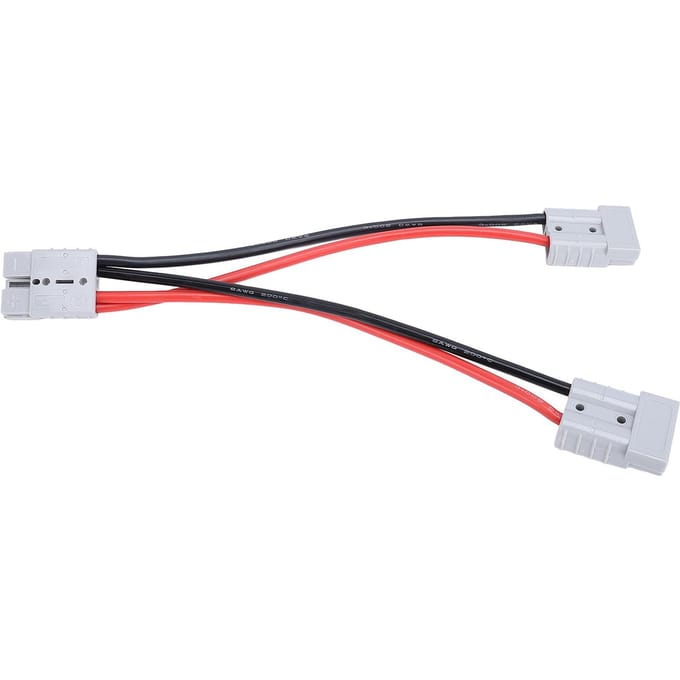 Batterij Adapterkabel Snelkoppeling 50A Stekker 8AWG Draad Y-Splitter Batterij Connector Kabel voor Golfkar Elektrisch black