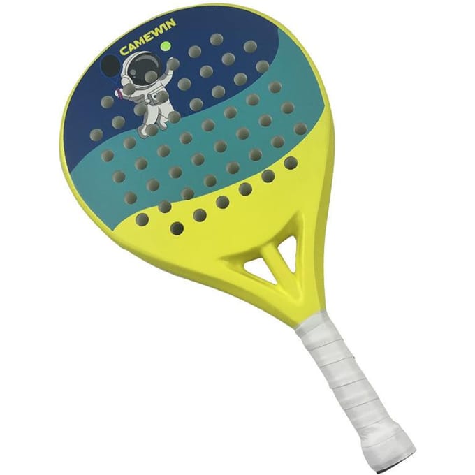 Nieuwe kinderplaattennisrackets Cage Beach Carbon Fiber Racket geel