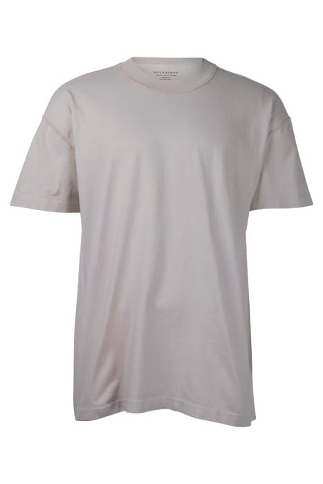 AllSaints Isac Ss Crew Biscuit Taupe Maat: XL | Basic T-Shirts Outlet | Heren | Grijs