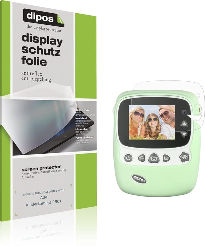 dipos – 4x Matte Beschermfolie geschikt voor Ade Kinderkamera PB01 | Krasbestendige & antireflecterende Screenprotector Ultra-Thin