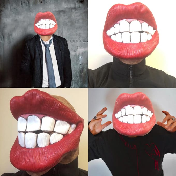 Verleidelijk rode lippen latex masker One size fits all adults rood