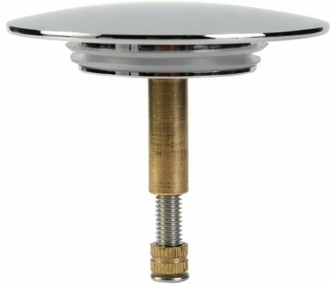 Verstelbare Pop-Up Afvoerplug voor Badkuip en Wasbak - RVS en Messing, 70mm Diameter, Hoogte Instelbaar