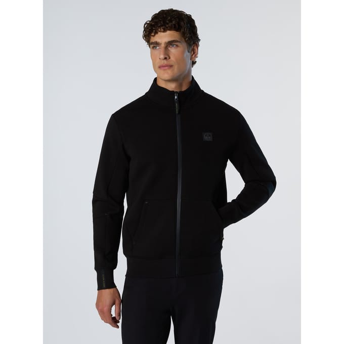 North Sails Sweatshirt Scuba-stof met volledige ritssluiting