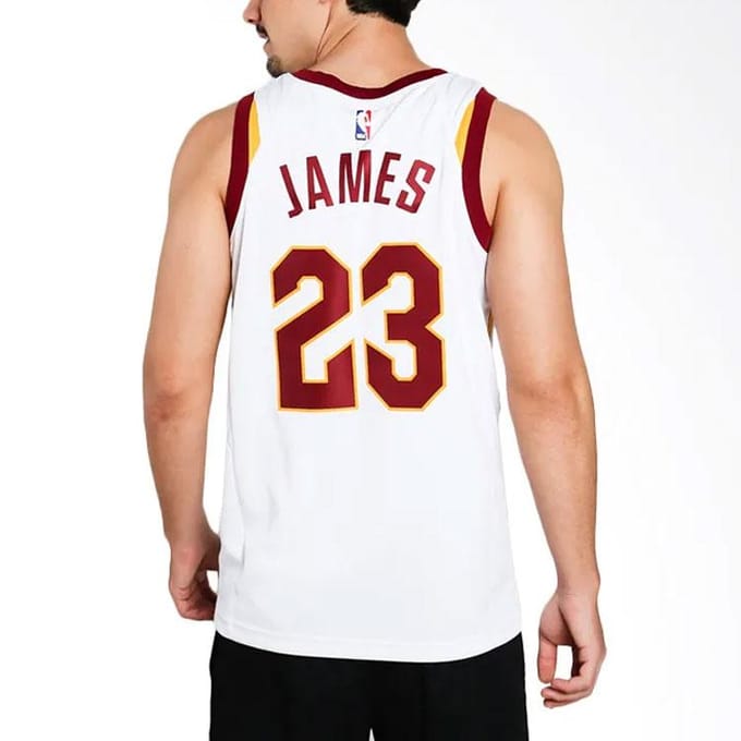 Nike Basketbalshirt Heren Wit 864409-100 M