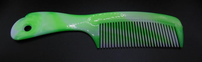 Grote handvat kam groen