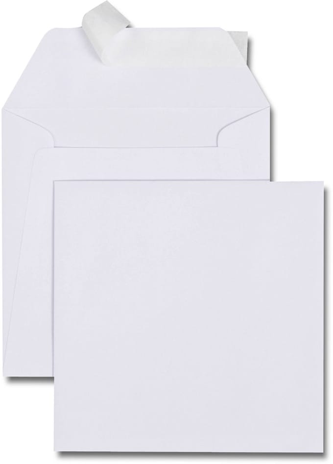GPV Enveloppen 165 x 165 mm, wit, zonder venster