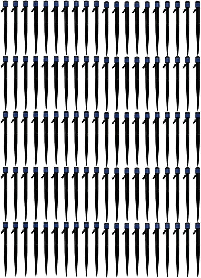 Waterdruppelaars Sproeiers - Druppelemitters - Gazon Bewatering - 360 Graden Verstelbaar - 100 Stuks - Blauw