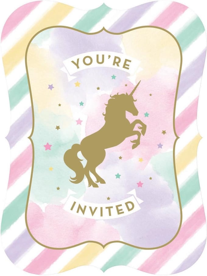 Haza Witbaard - Unicorn Invitations 8pcs.