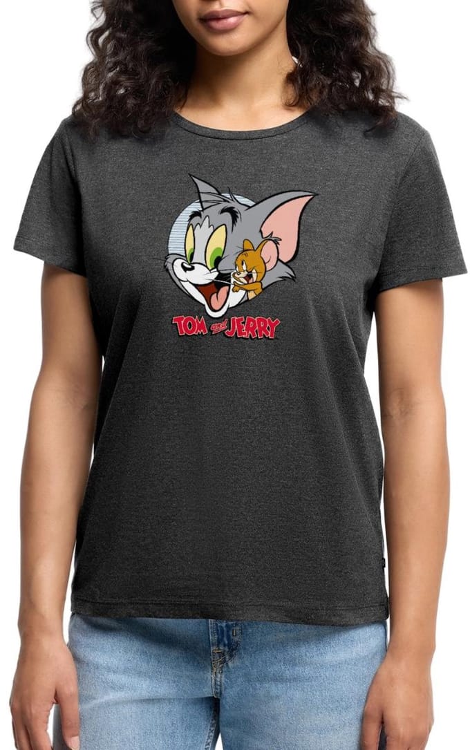 Tom En Jerry Knuffelig Premium T Shirt Dames