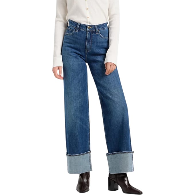 Jeans wijd been vrouw Lee Jeans met strik