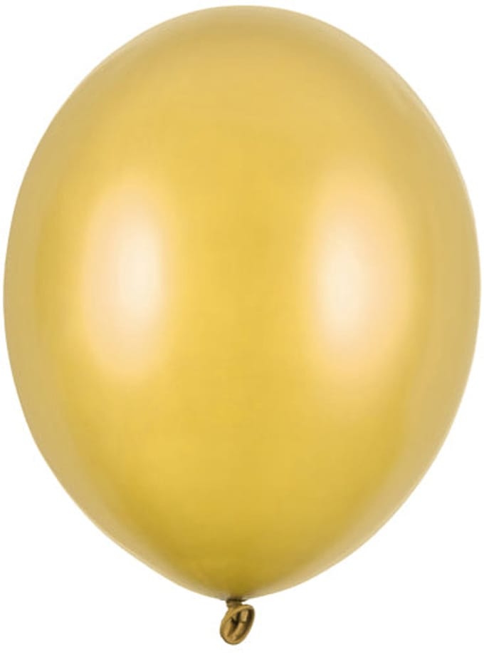 Strong Ballonnen 30cm, Metallic goud (1 zakje met 100 stuks)