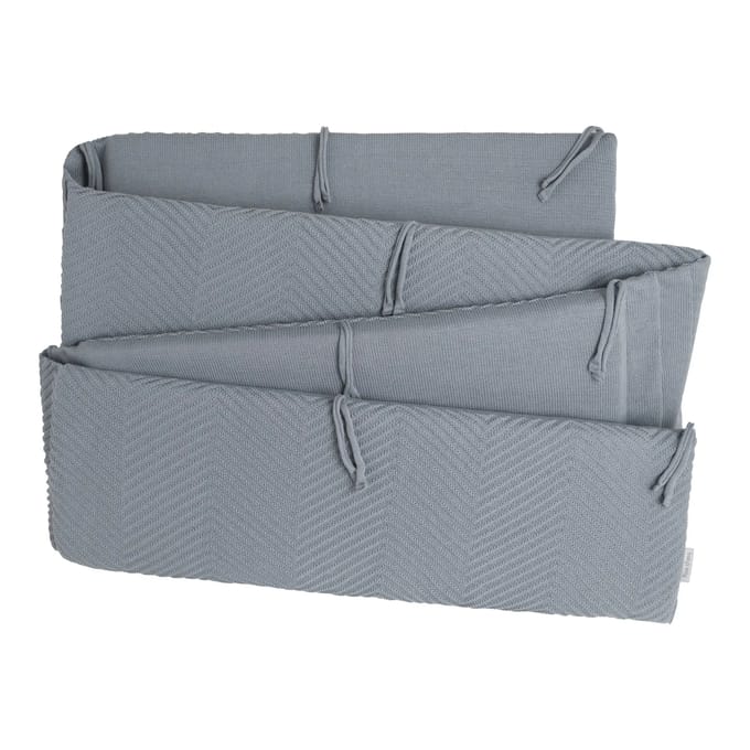 Baby's Only Boxbumper Grace - Boxomrander met visgraatmotief - Parkomranding - Nordic Blue - 330x28 cm