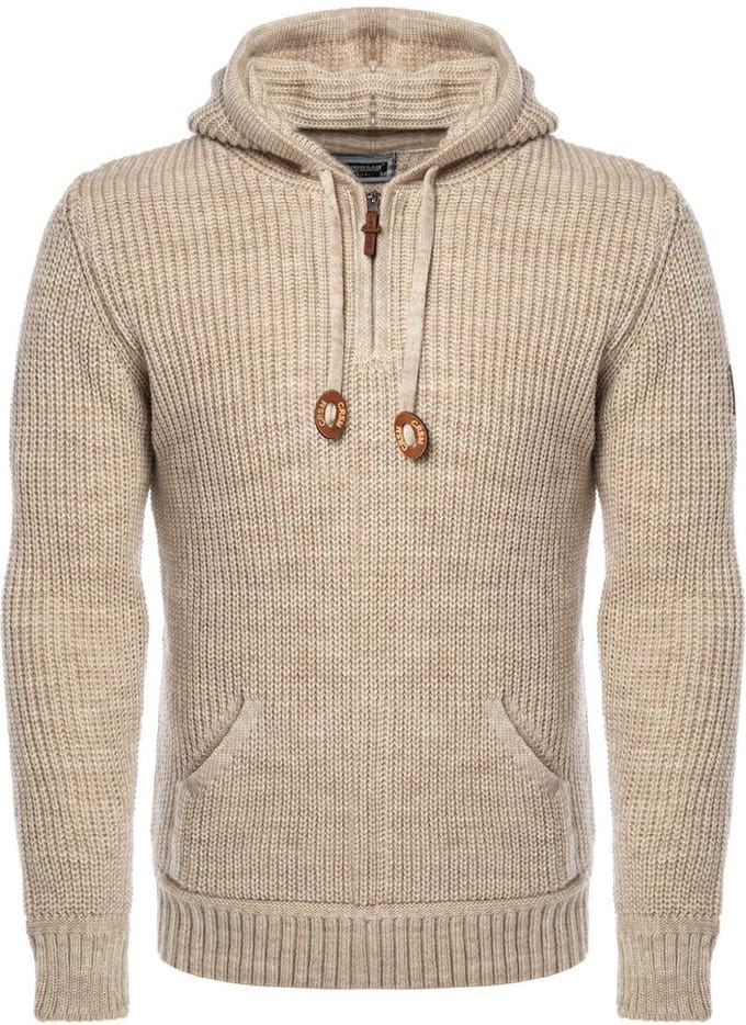 Carisma Casual Gebreide Heren Trui Met Rits En Capuchon - XL