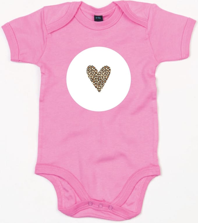 Rompertje Heart 2-Bubble Gum Pink-0-3 Maanden