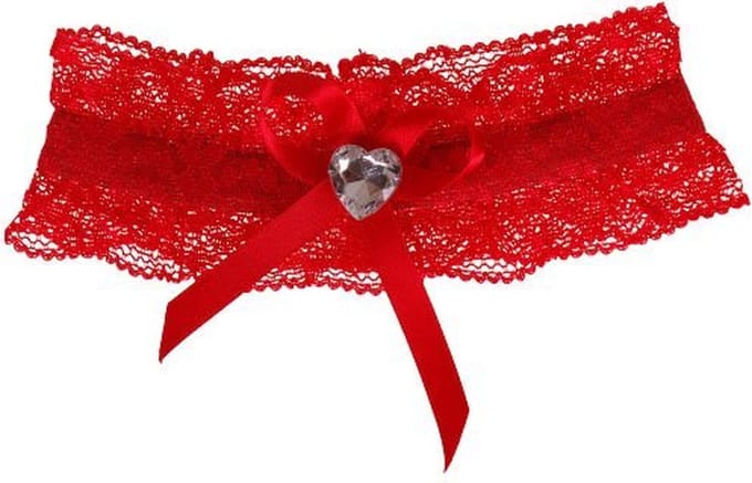 Kousenband XXL - rood kant