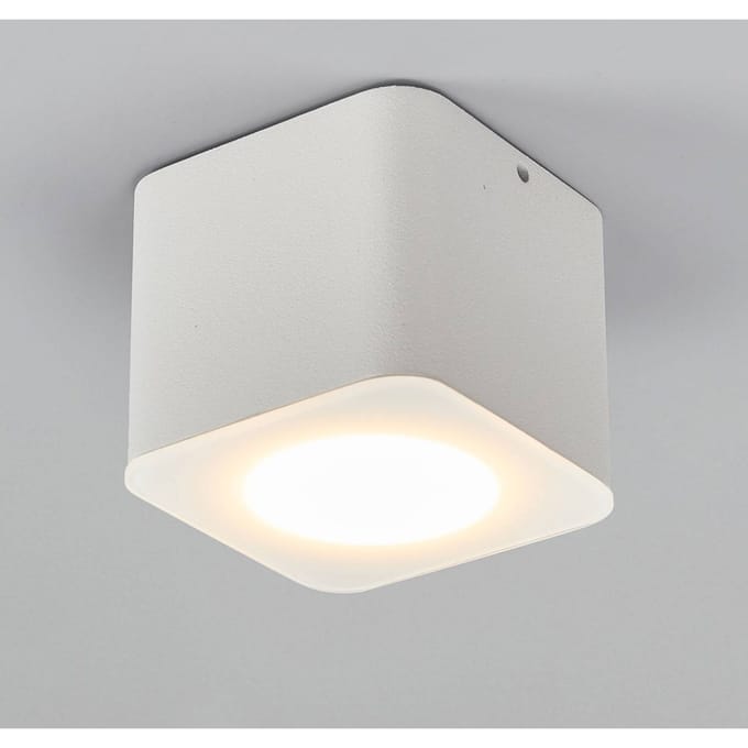 Helestra Oso LED plafondspot, hoekig, wit mat