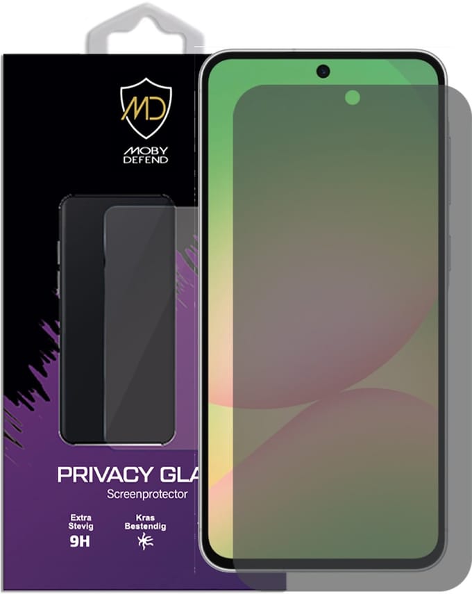 MobyDefend Screenprotector - Geschikt voor Samsung Galaxy A36 / Galaxy A56 - HD Privacy Glass Screensaver